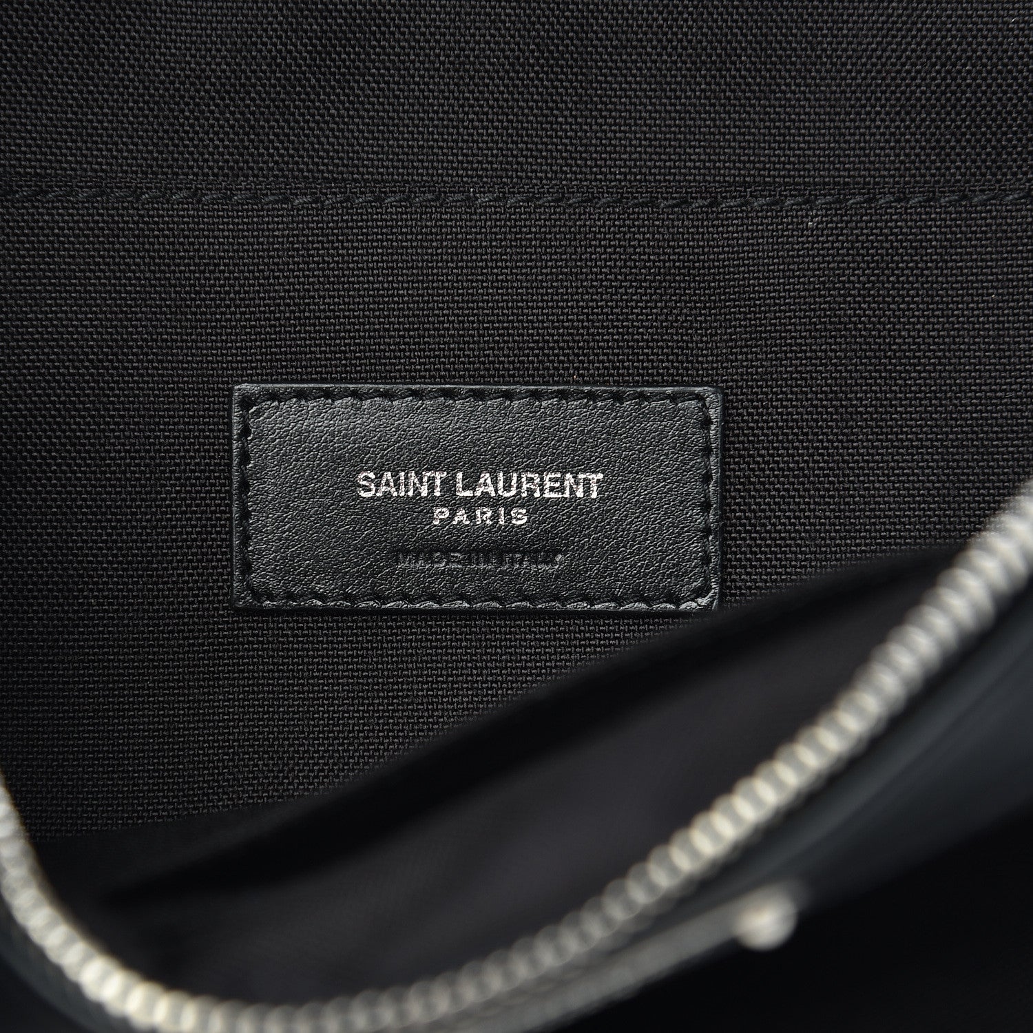Saint Laurent Canvas Calfskin City Belt Bag Black 6 of 9