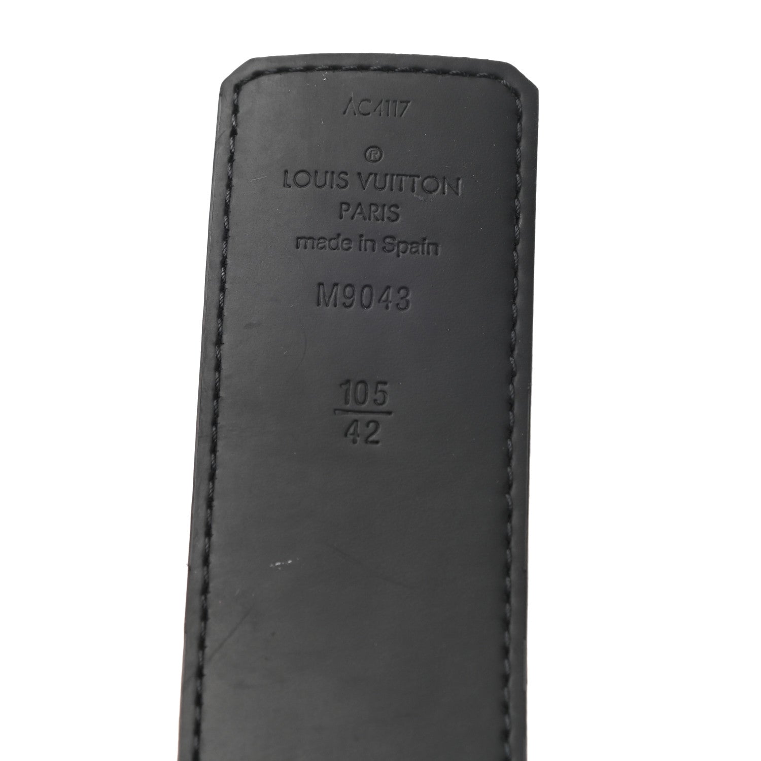 Louis Vuitton Monogram Eclipse Taigarama 40mm LV Initiales Reversible Belt 105 42 Black 3 of 5