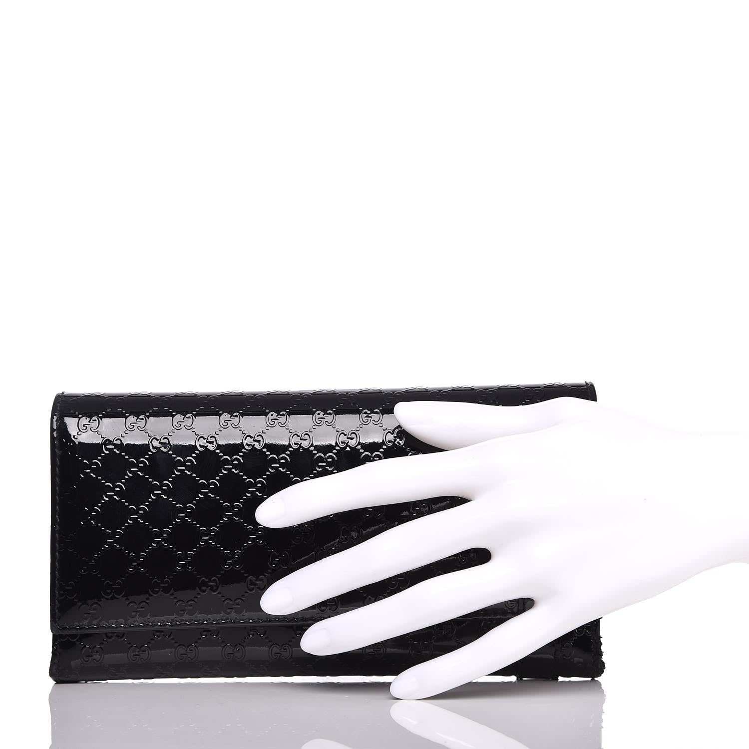Gucci Patent Microguccissima Nice Wallet Black 2 of 6