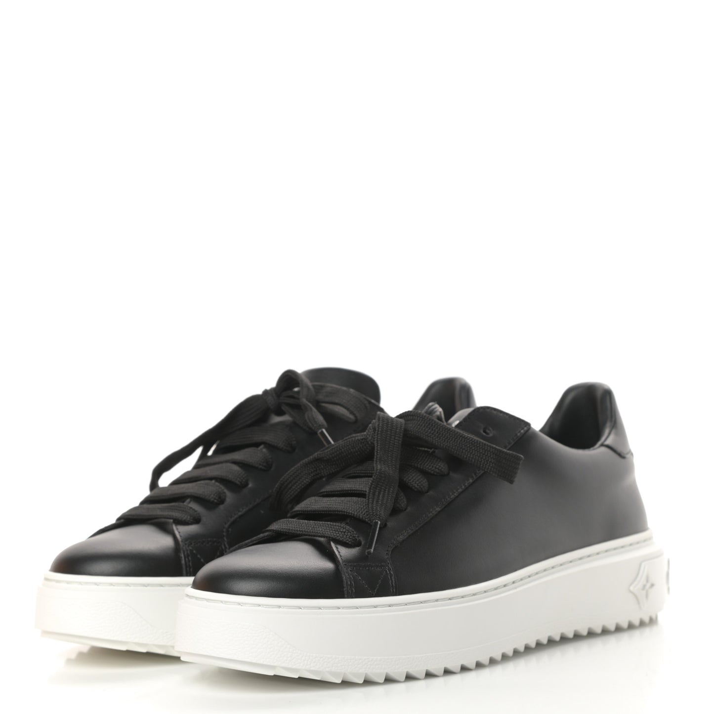 Calfskin Time Out Sneakers 37.5 Black