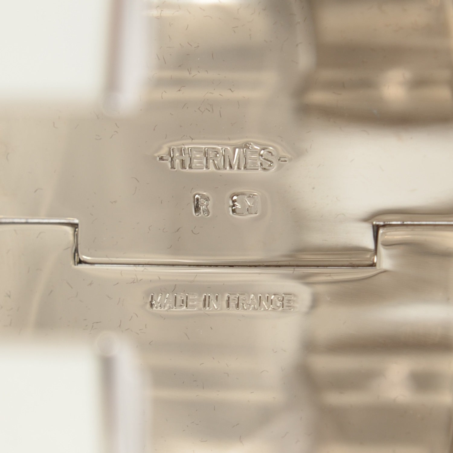 Hermes Enamel Extra Wide Clic H Bracelet PM Nymph Pink White 5 of 5