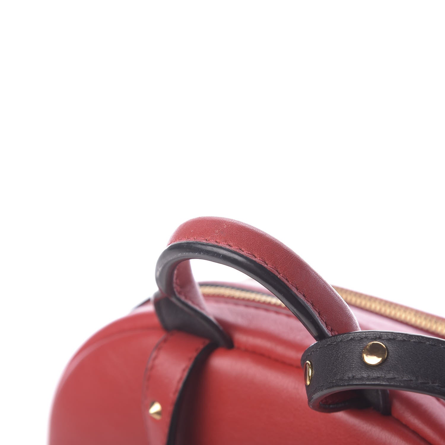 MCM Calfskin Mini Duchess Polke Studs Backpack Red 12 of 14