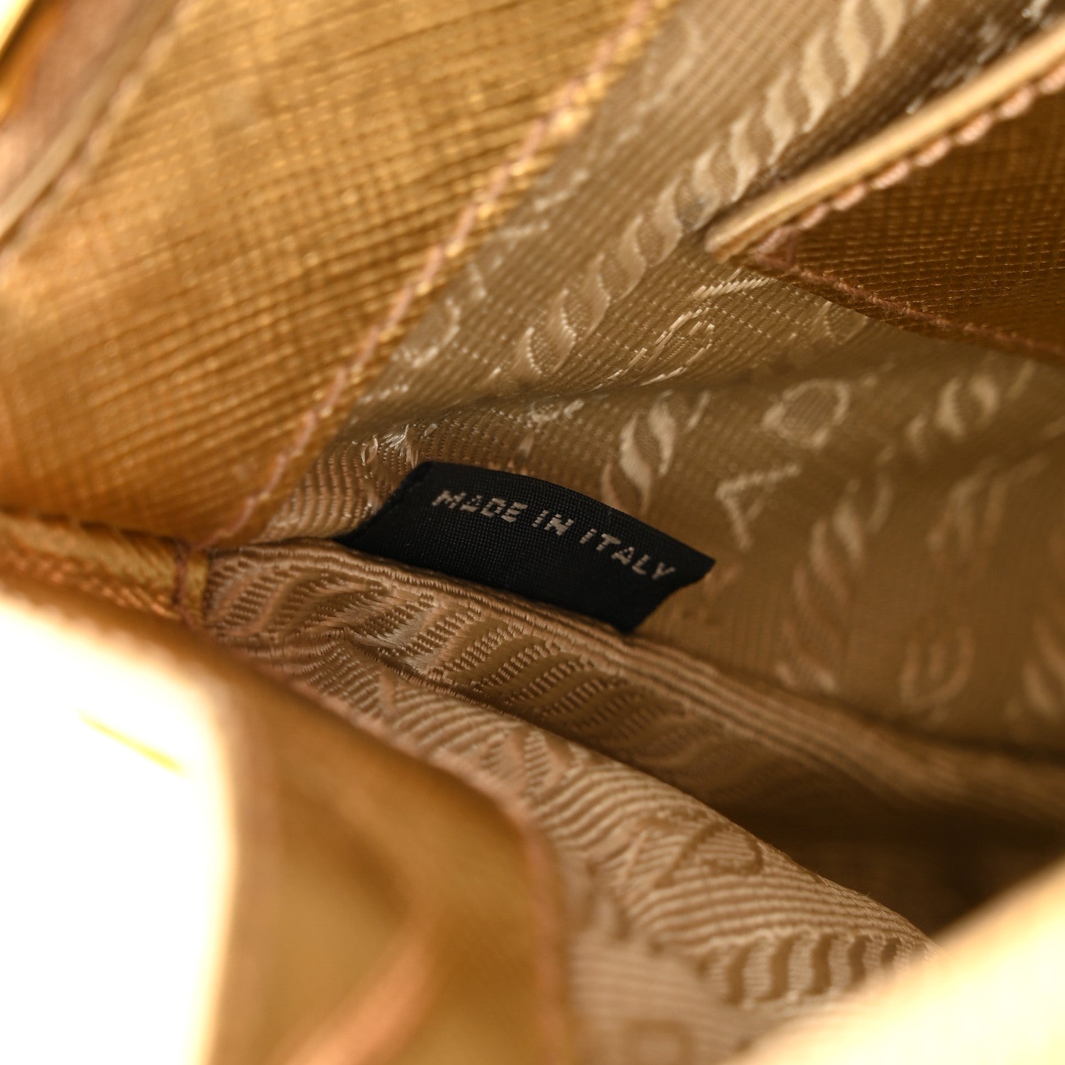 Prada Metallic Saffiano Lux Micro Galleria Double Zip Tote Gold 8 of 12