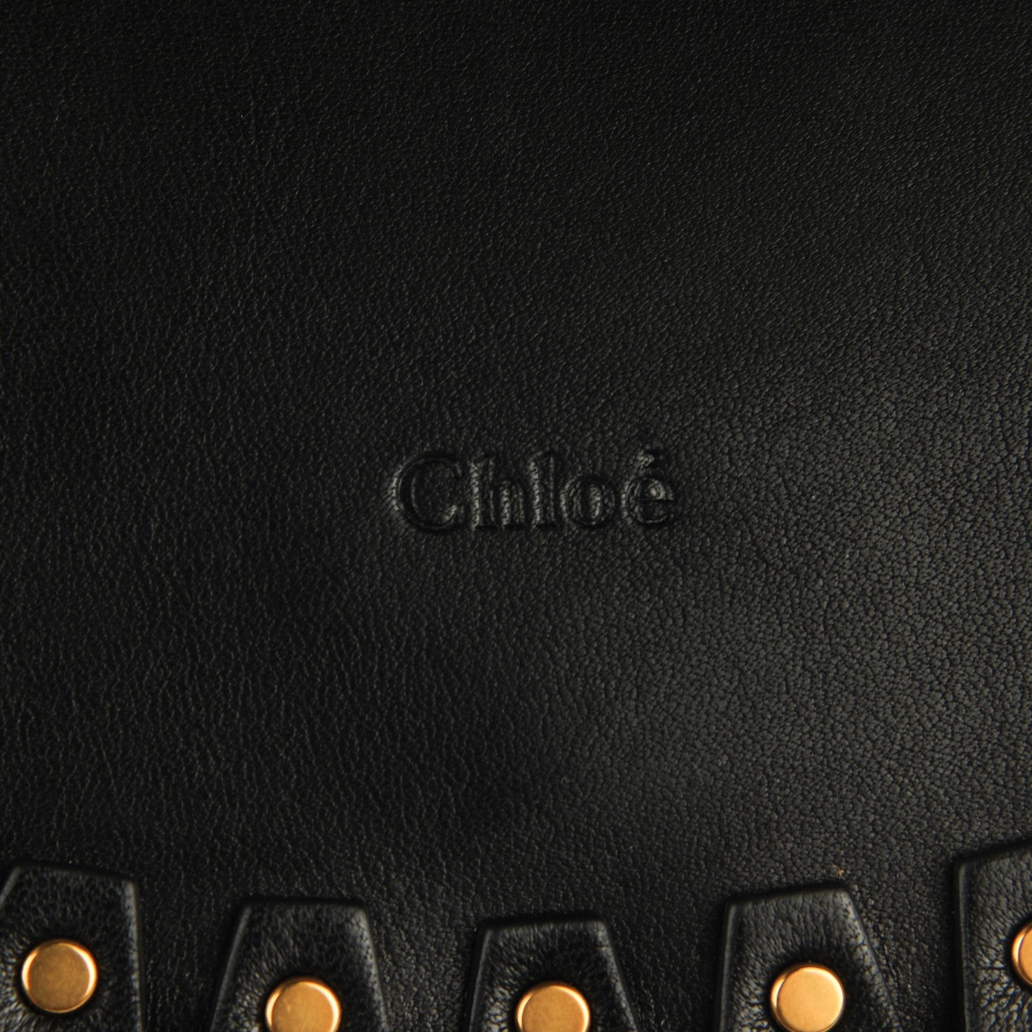 Chloe Calfskin Studded Small Hudson Shoulder Bag Black 5 of 8