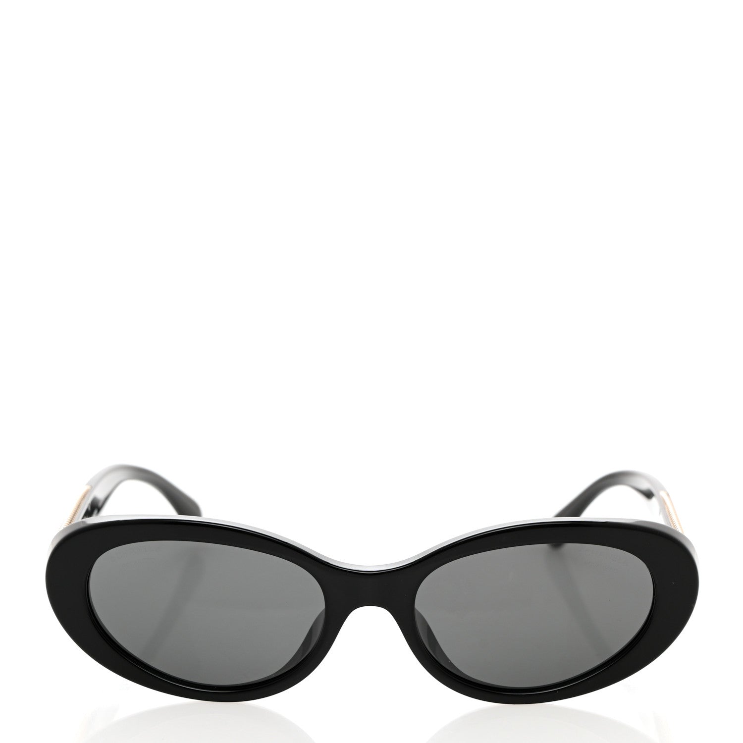 Chanel Acetate Oval Sunglasses 5515-A Black 2 of 9