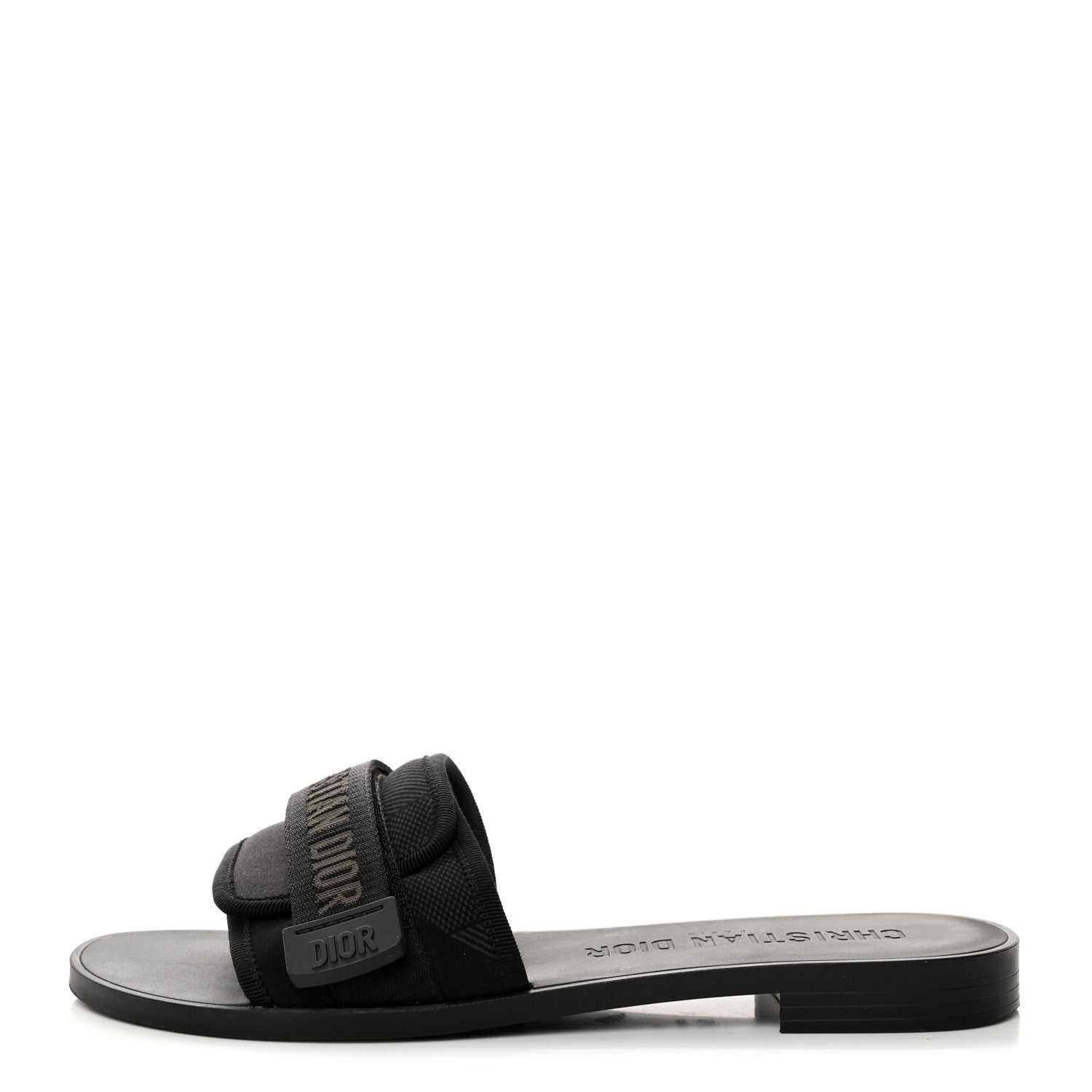 Christian Dior Technical Stretch Fabric Camouflage Dio(r)evolution Slide Sandals 38 Black Military 1 of 9