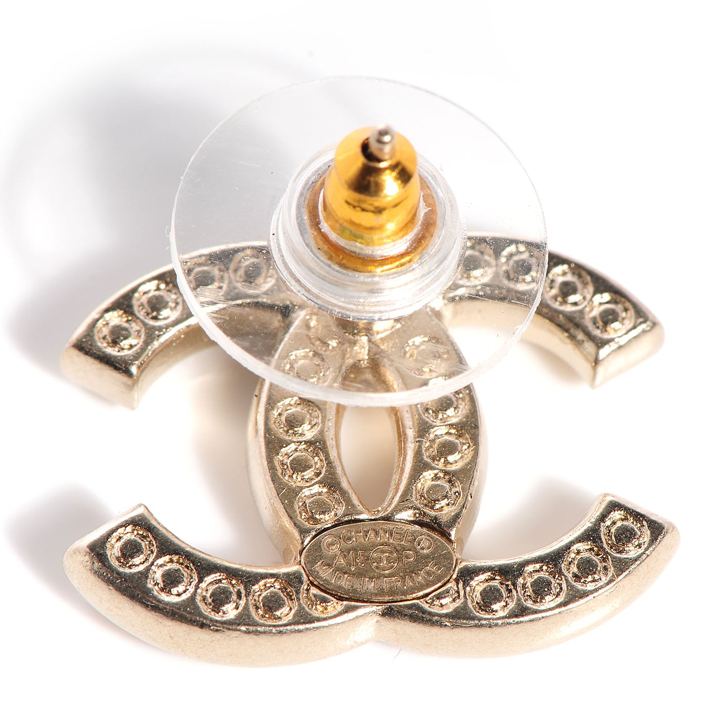 Crystal CC Earrings Gold