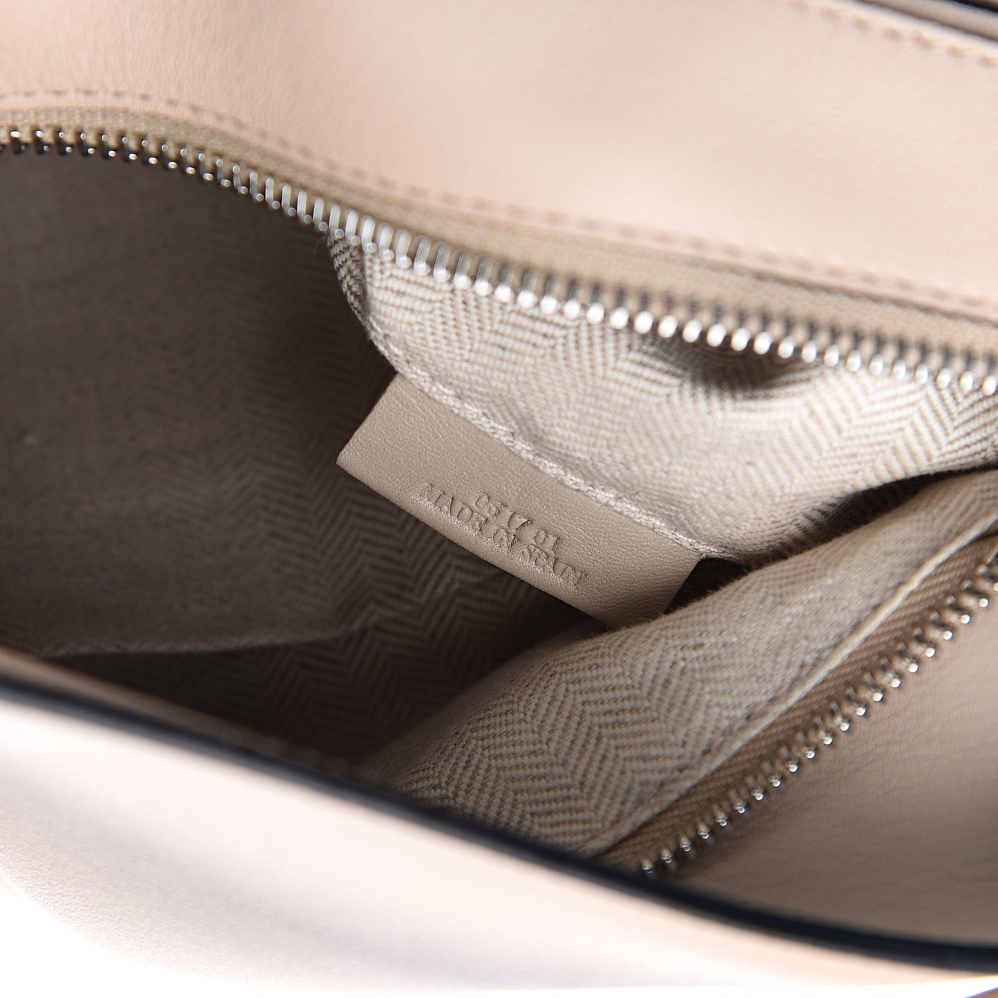Calfskin Small Puzzle Bag Light Oat