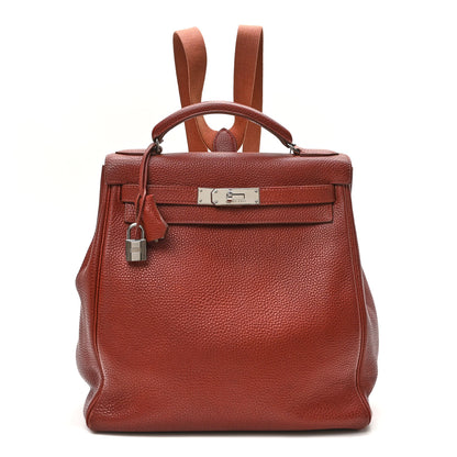 Hermes Togo Kelly Ado Backpack Brique 1 of 10