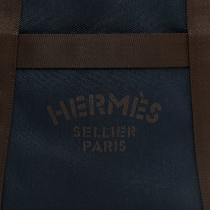 Hermes Canvas The Grooming Bag Bleu Navy Feu 11 of 12