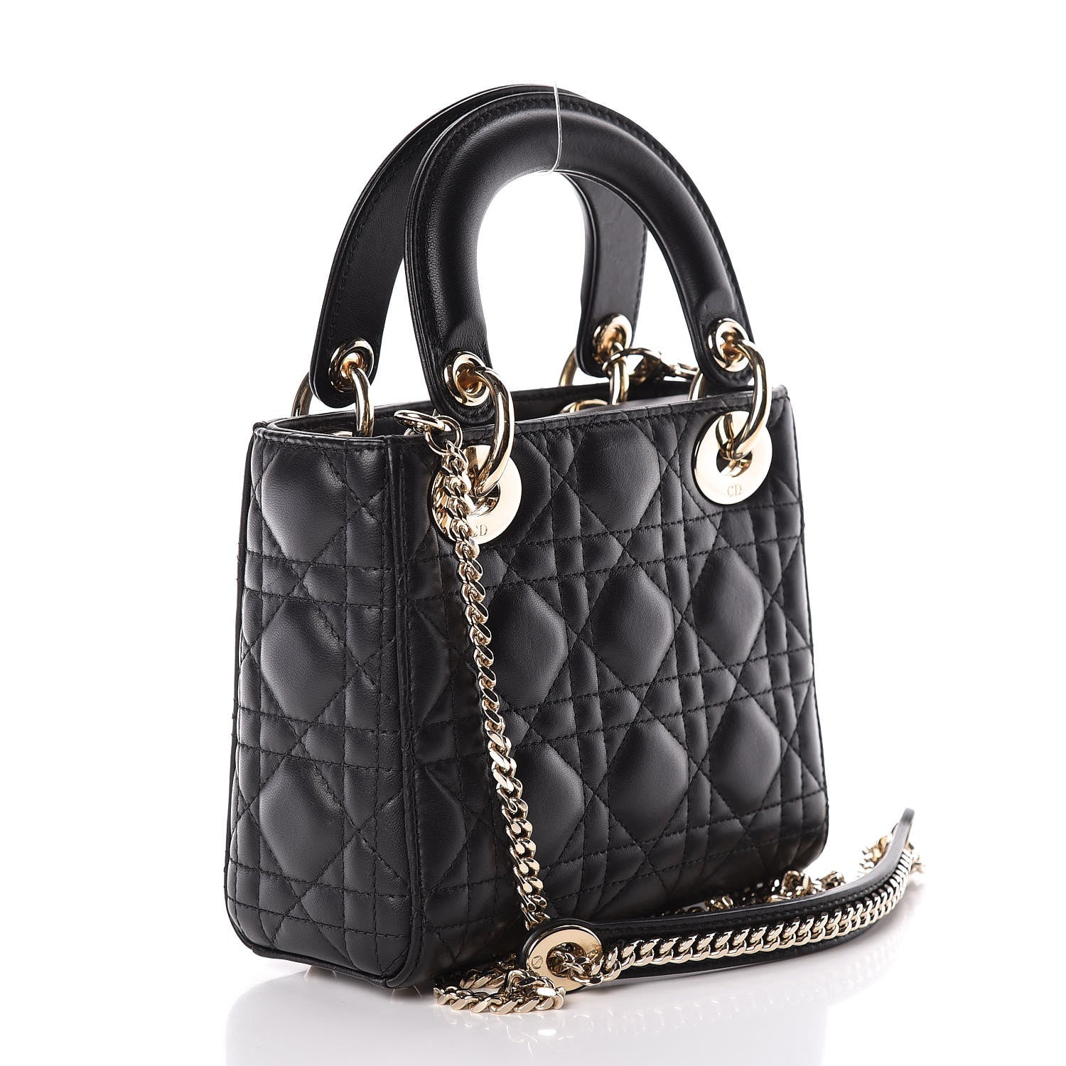 Christian Dior Lambskin Cannage Mini Lady Dior Black 3 of 11