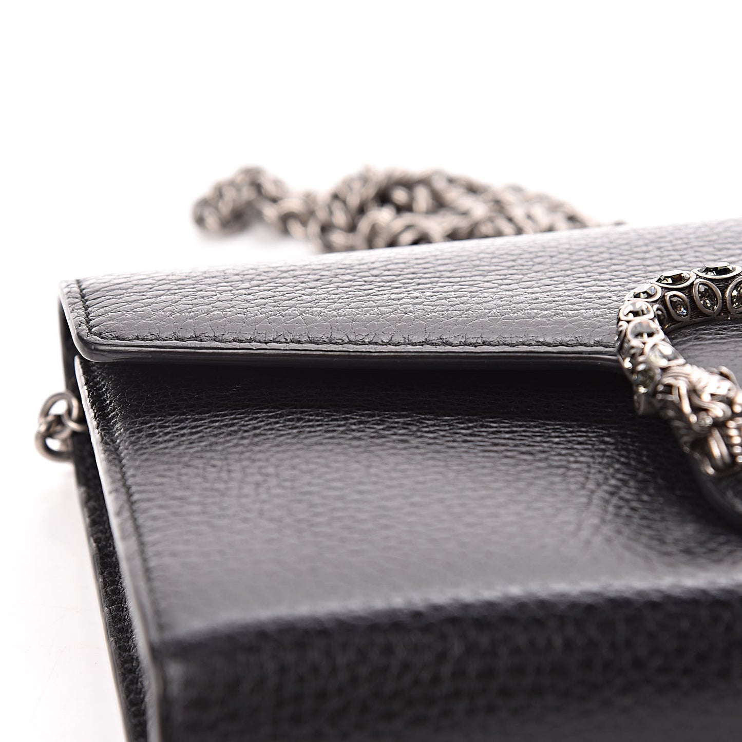 Calfskin Mini Dionysus Chain Wallet Black
