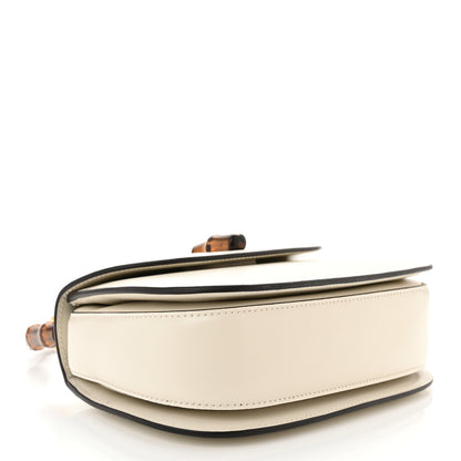Gucci Boarded Dyana Lux Calfskin Web Small Bamboo 1947 Top Handle Bag Mystic White 5 of 12