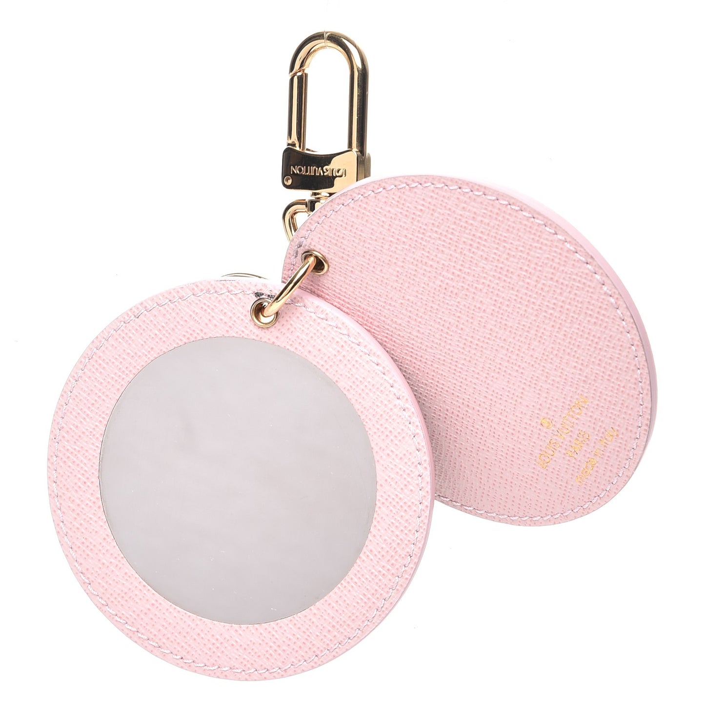 Monogram LV Mirror Bag Charm Key Holder Rose Ballerine