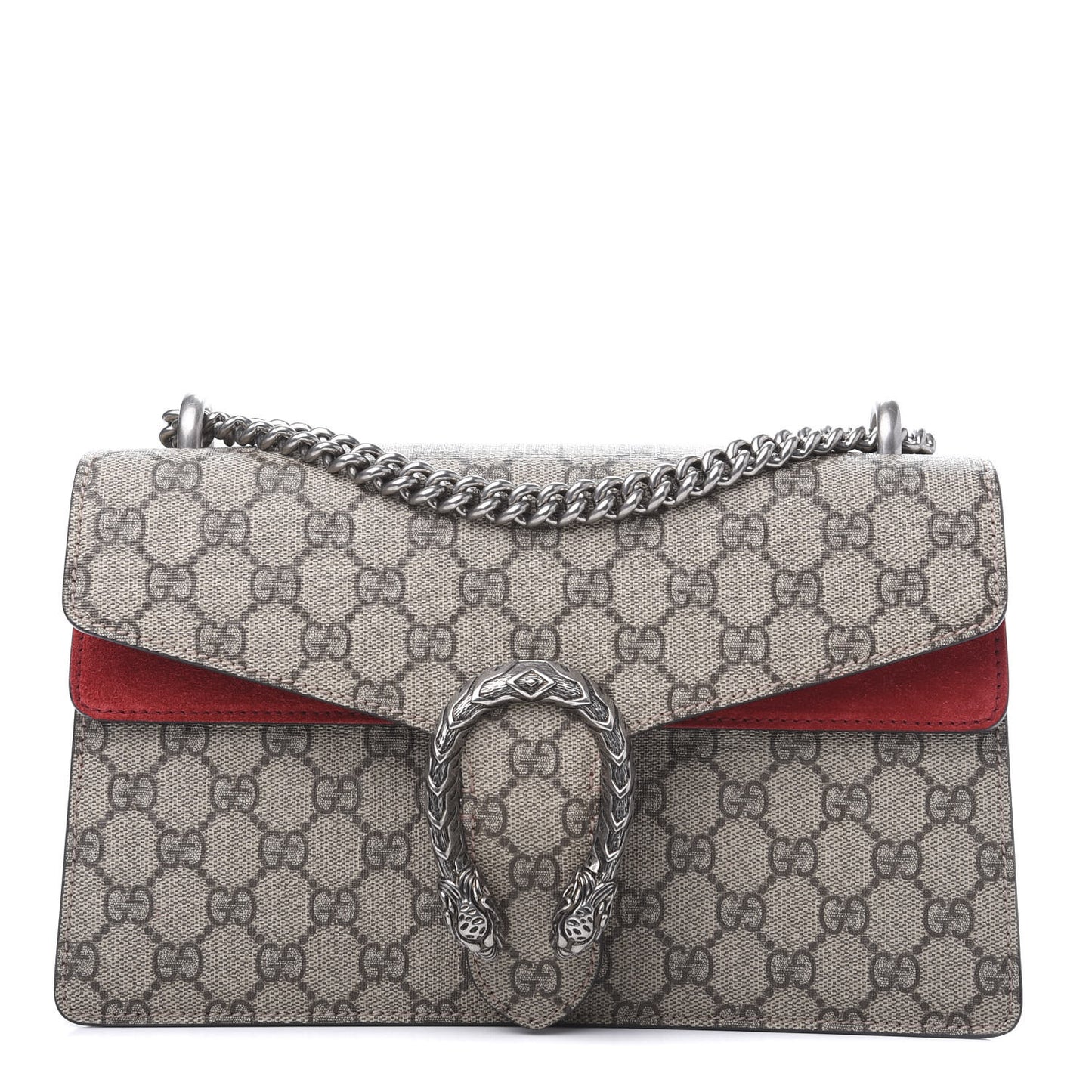 GG Supreme Monogram Small Dionysus Shoulder Bag Red