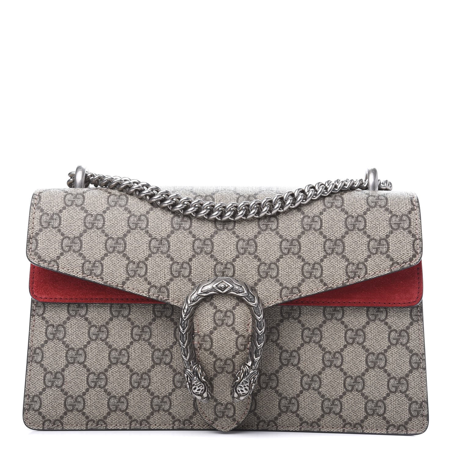 Gucci GG Supreme Monogram Small Dionysus Shoulder Bag Red 1 of 13
