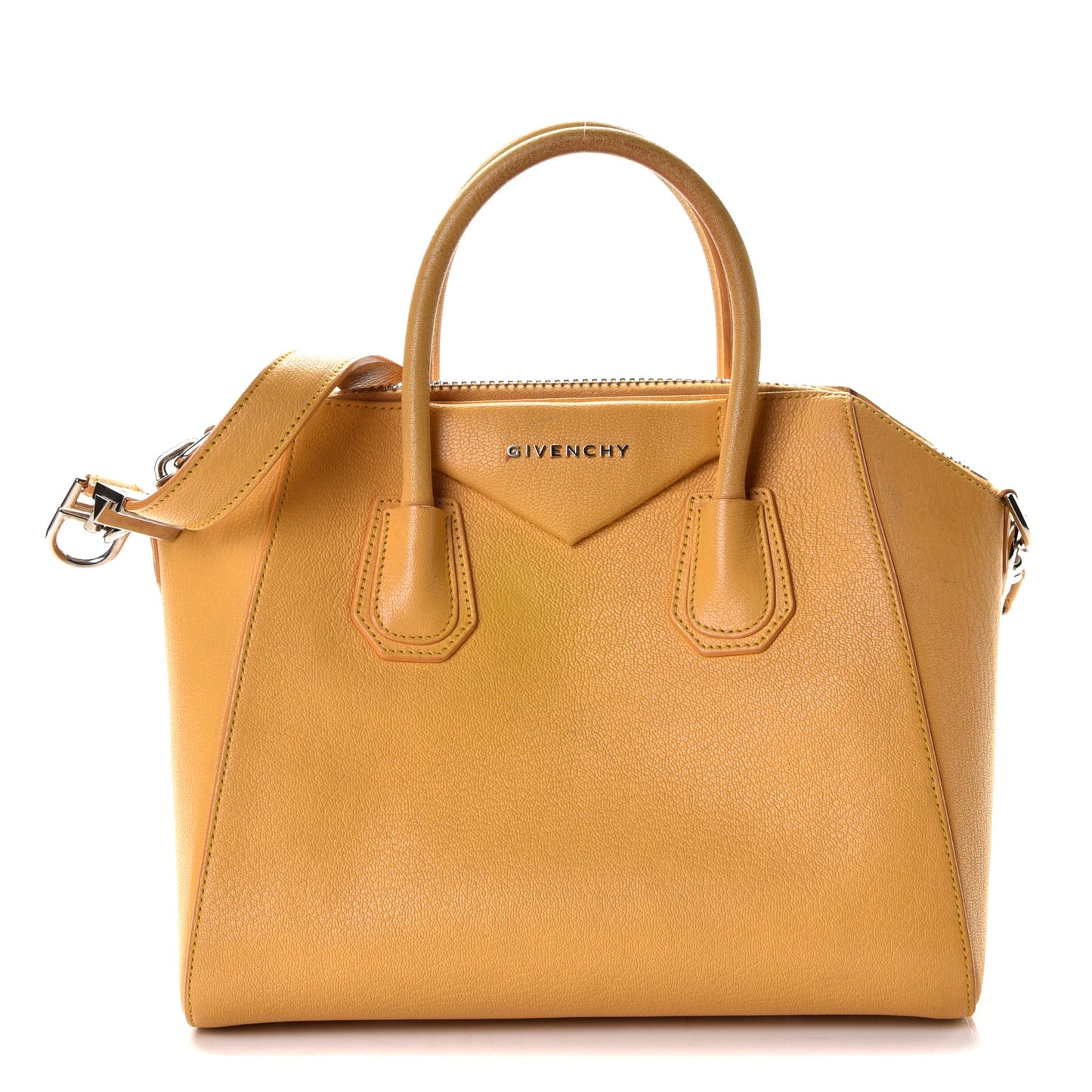 Sugar Goatskin Mini Antigona Dark Yellow