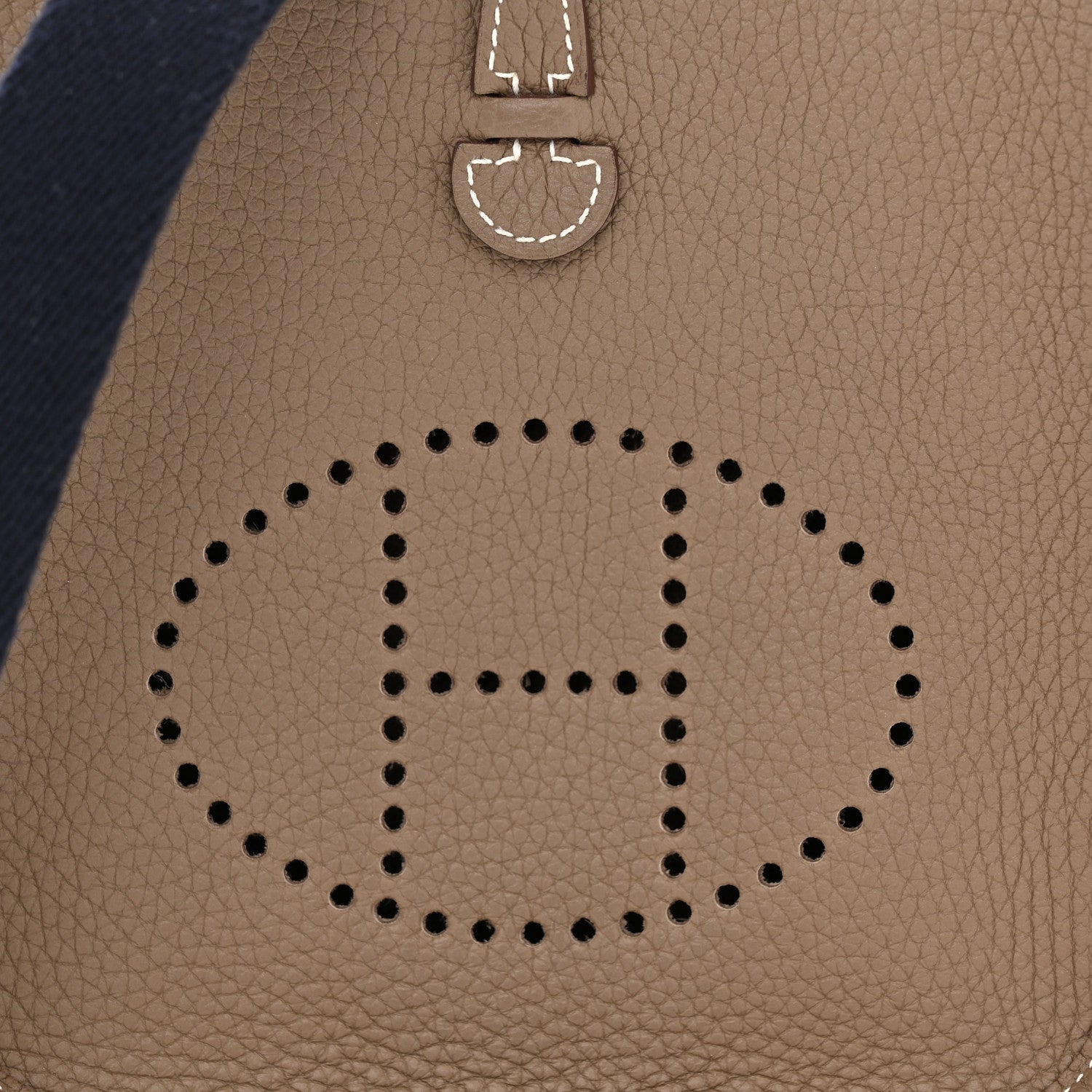 Hermes Taurillon Clemence Amazone Evelyne TPM Etoupe Bleu Indigo 8 of 11