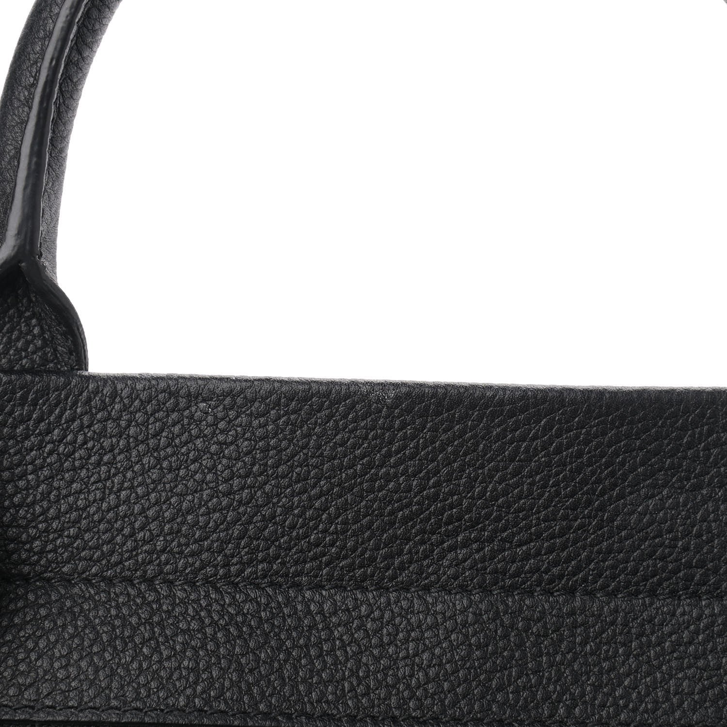 Saint Laurent Grained Calfskin Small Cabas Rive Gauche Black 8 of 12