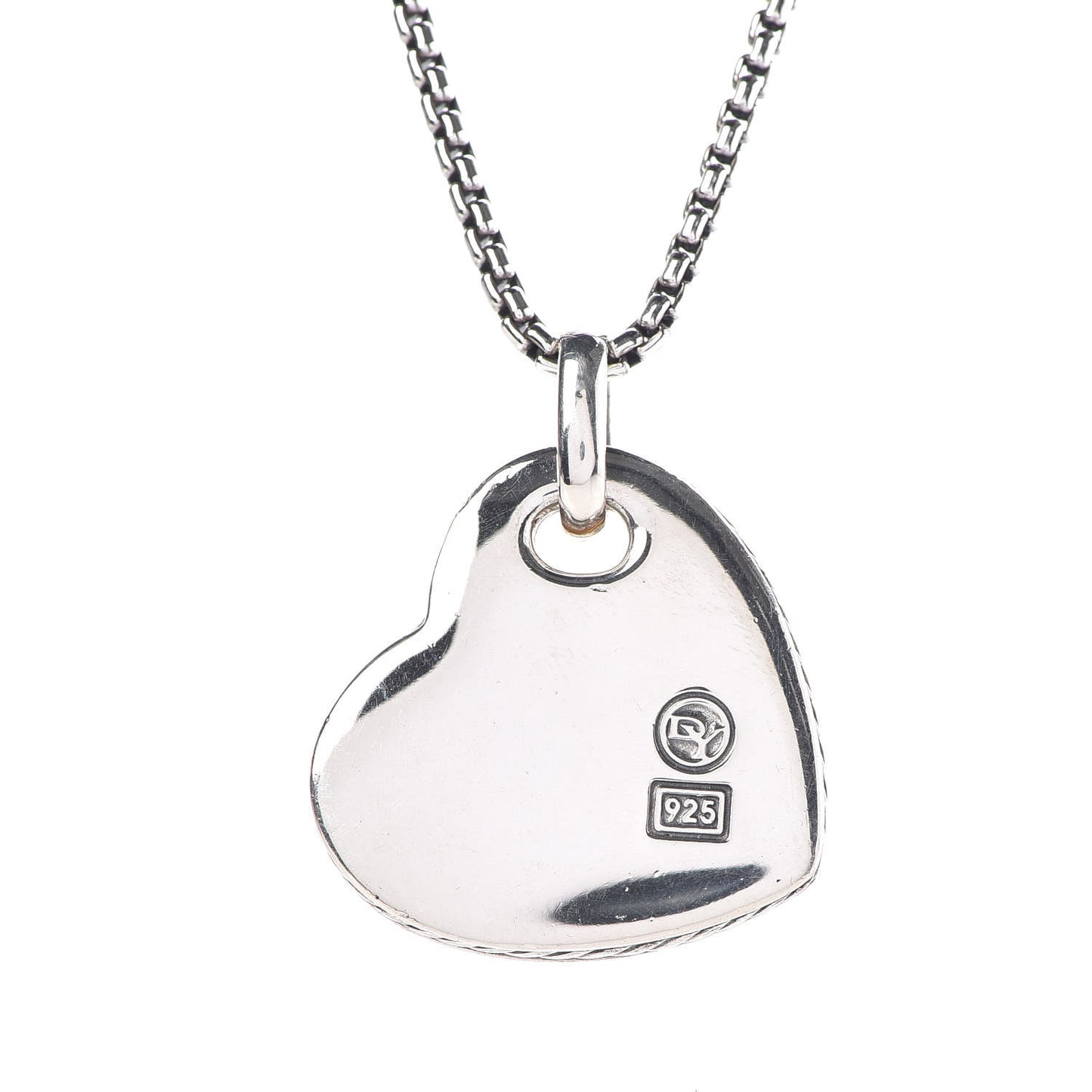 Sterling Silver Diamond Mother of Pearl Heart Pendant Necklace