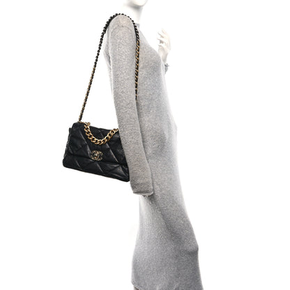 Chanel Goatskin Quilted Large Chanel 19 Flap Black 2 of 10