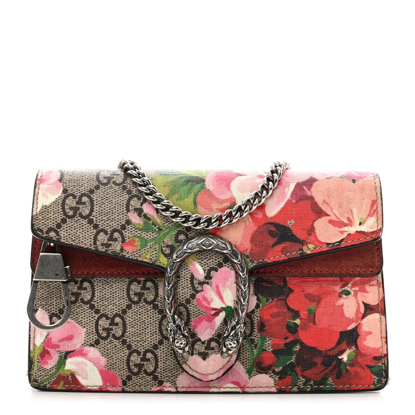 GG Supreme Monogram Blooms Super Mini Dionysus Shoulder Bag Beige Multicolor Dry Rose