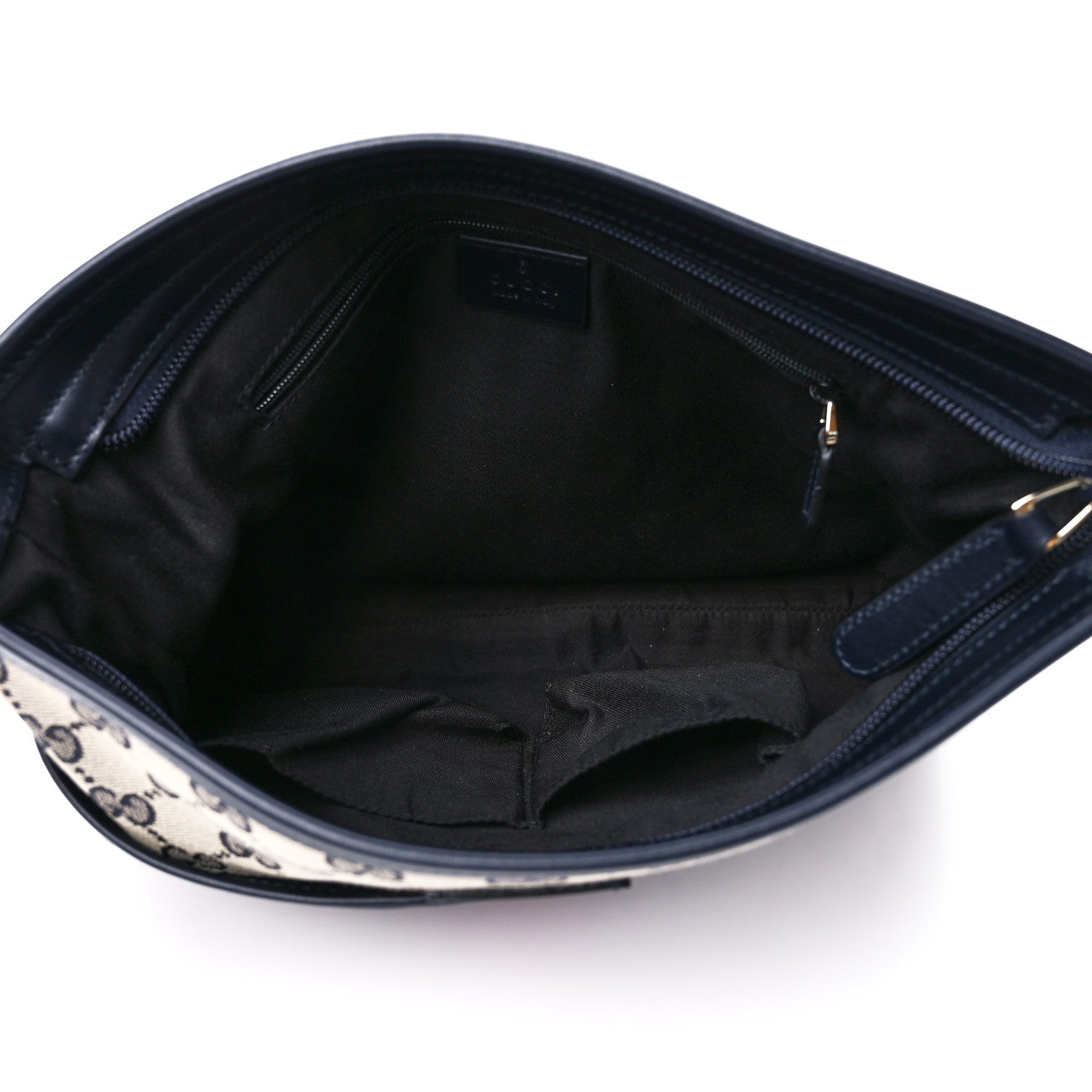 Gucci GG Supreme Monogram Web Flat Messenger Bag Navy 5 of 12