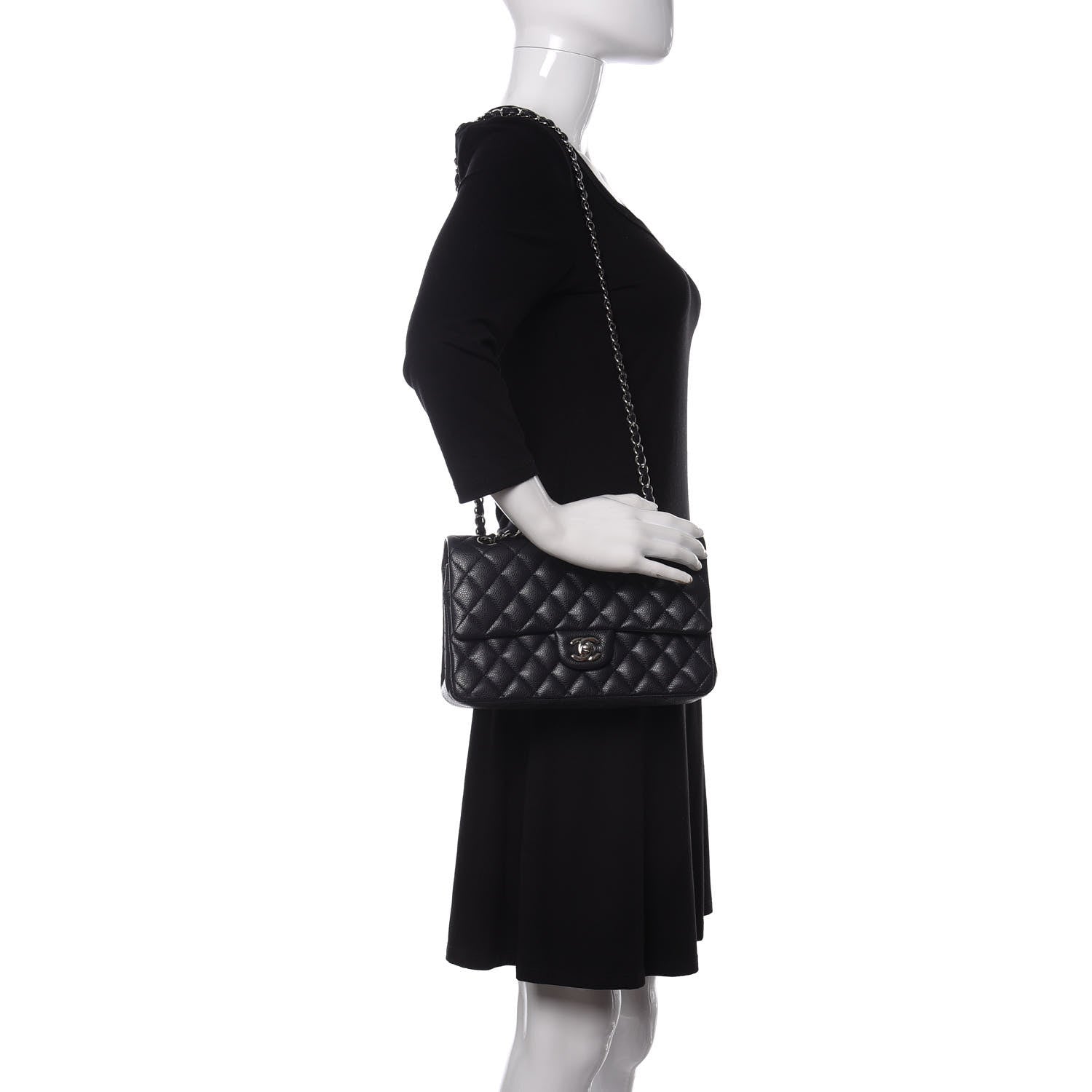 Chanel Lambskin Quilted Medium Double Flap Navy 2 of 17
