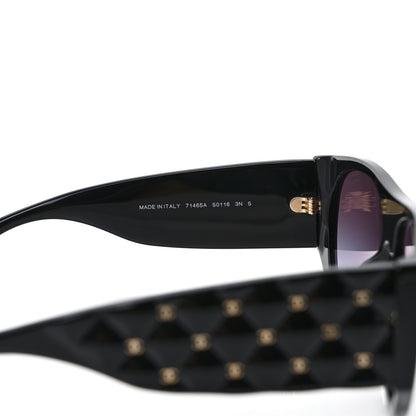 Chanel Acetate Quilted CC Pilot Sunglasses 71465A Black 7 of 8