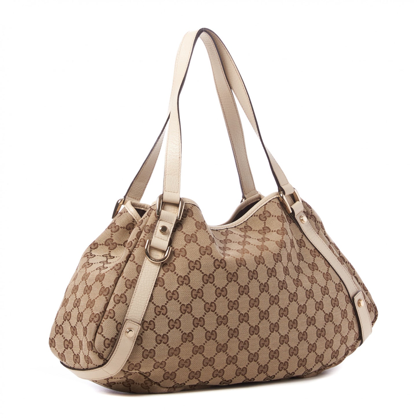 Monogram Medium Abbey Shoulder Bag Off White