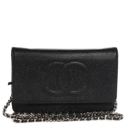 Chanel Caviar Timeless CC Wallet on Chain WOC Black 1 of 8