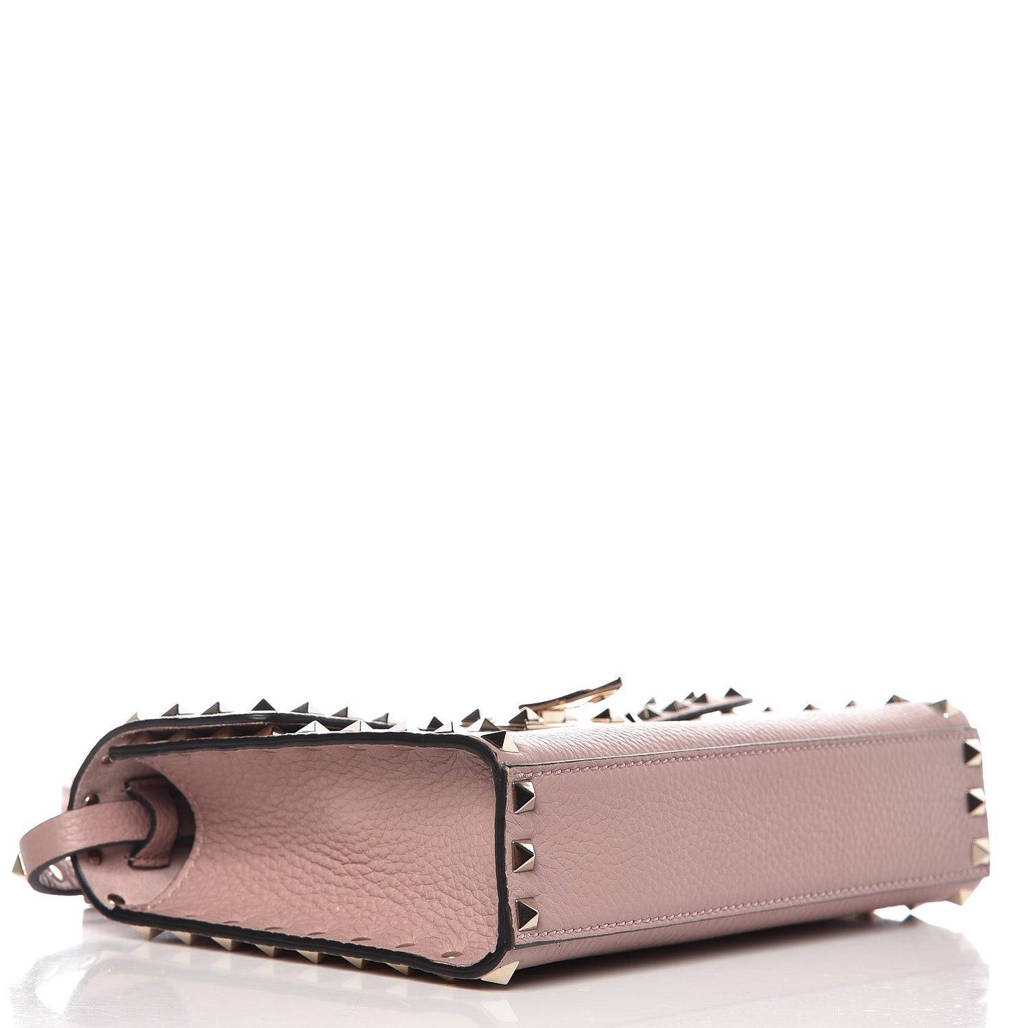 Valentino Garavani Pebbled Calfskin Medium Rockstud Flip Lock Crossbody Bag Water Rose 4 of 7