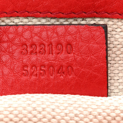 Gucci Pebbled Calfskin Small Soho Flap Crossbody Red 7 of 10