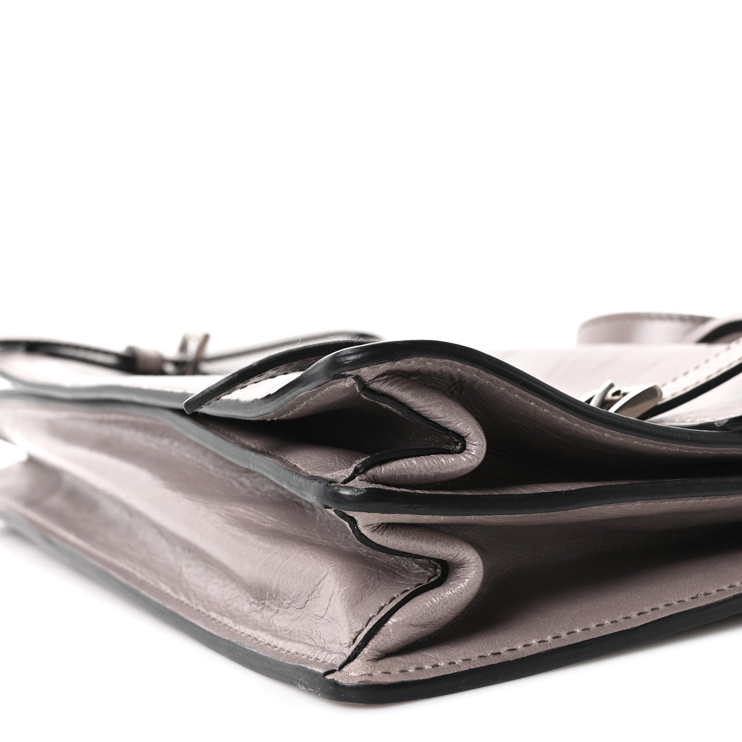 Prada Glossy Calfskin Medium Sound Shoulder Bag Peltro 1936349