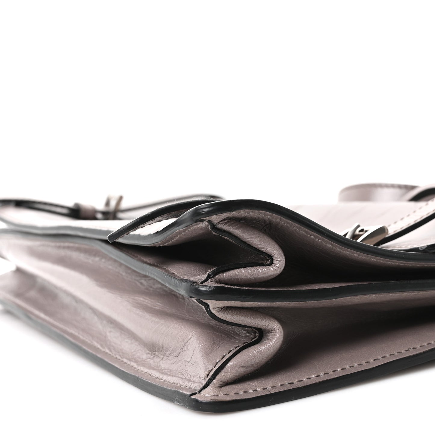 Glossy Calfskin Medium Sound Shoulder Bag Peltro