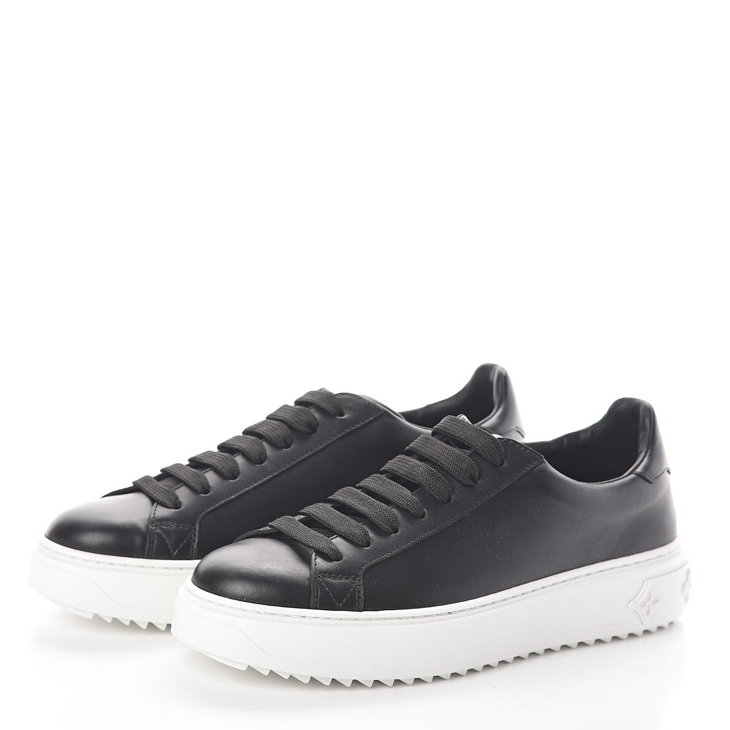 Calfskin Time Out Sneakers 36.5 Black