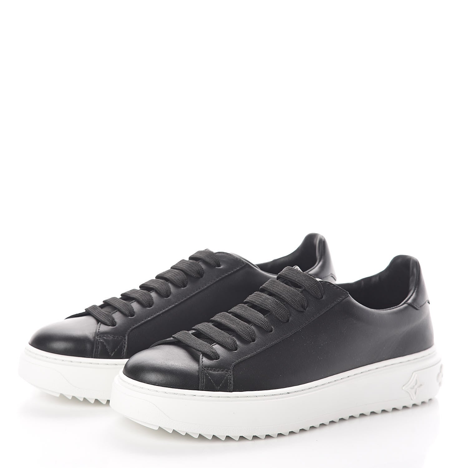 Louis Vuitton Calfskin Time Out Sneakers 36.5 Black 3 of 7