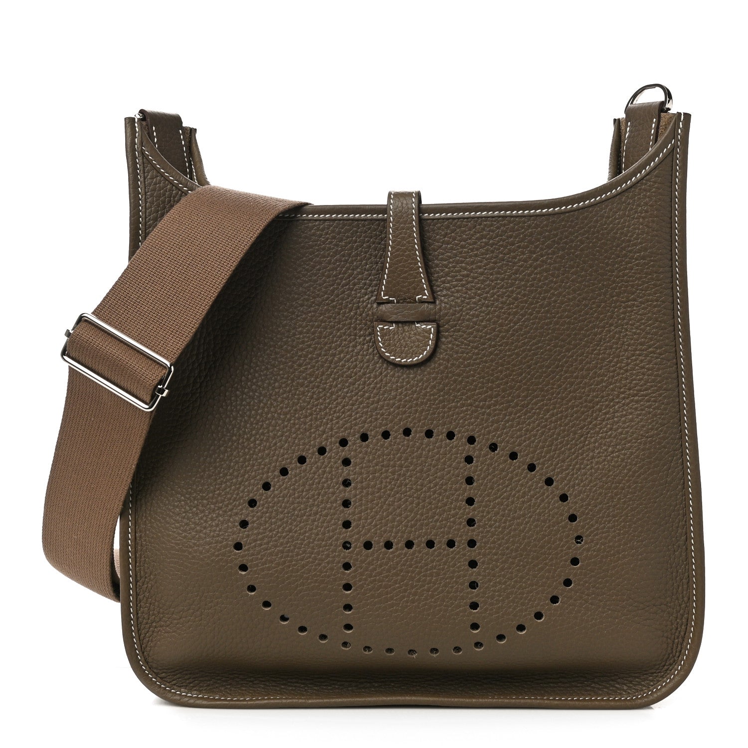 Hermes Taurillon Clemence Evelyne III PM Etoupe 1 of 9