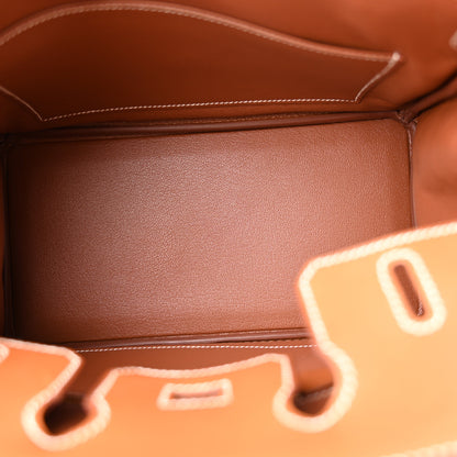 Hermes Natural Barenia Faubourg Birkin 25 Fauve 5 of 13