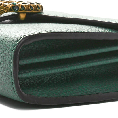 Gucci Calfskin Mini Dionysus Chain Wallet Emerald 10 of 10