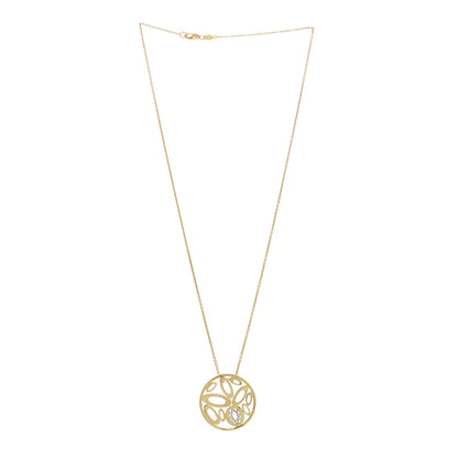 Roberto Coin 18K Yellow Gold Diamond Clic and Shine Round Pendant Necklace 3 of 6