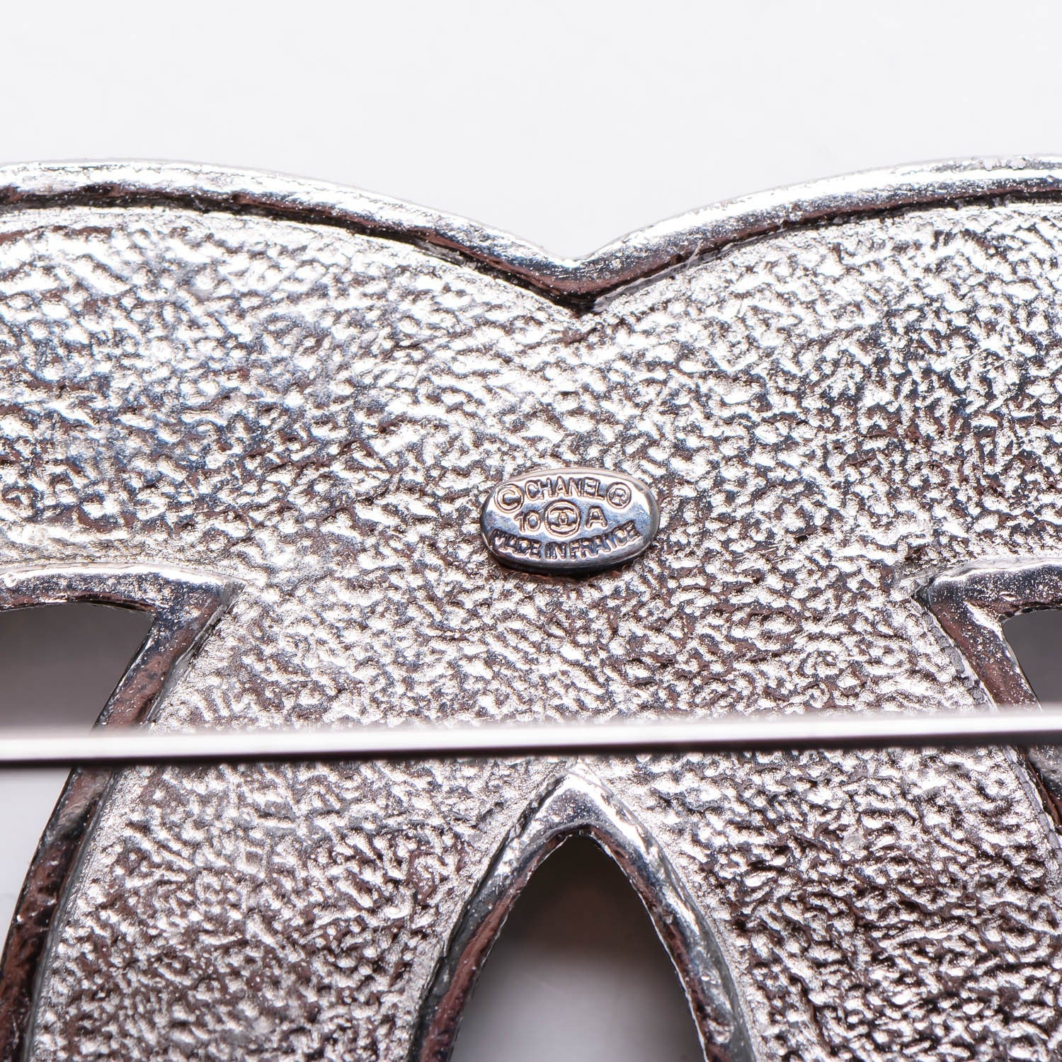 Chanel Ruthenium Large Chain CC Brooch Pin 4 of 5