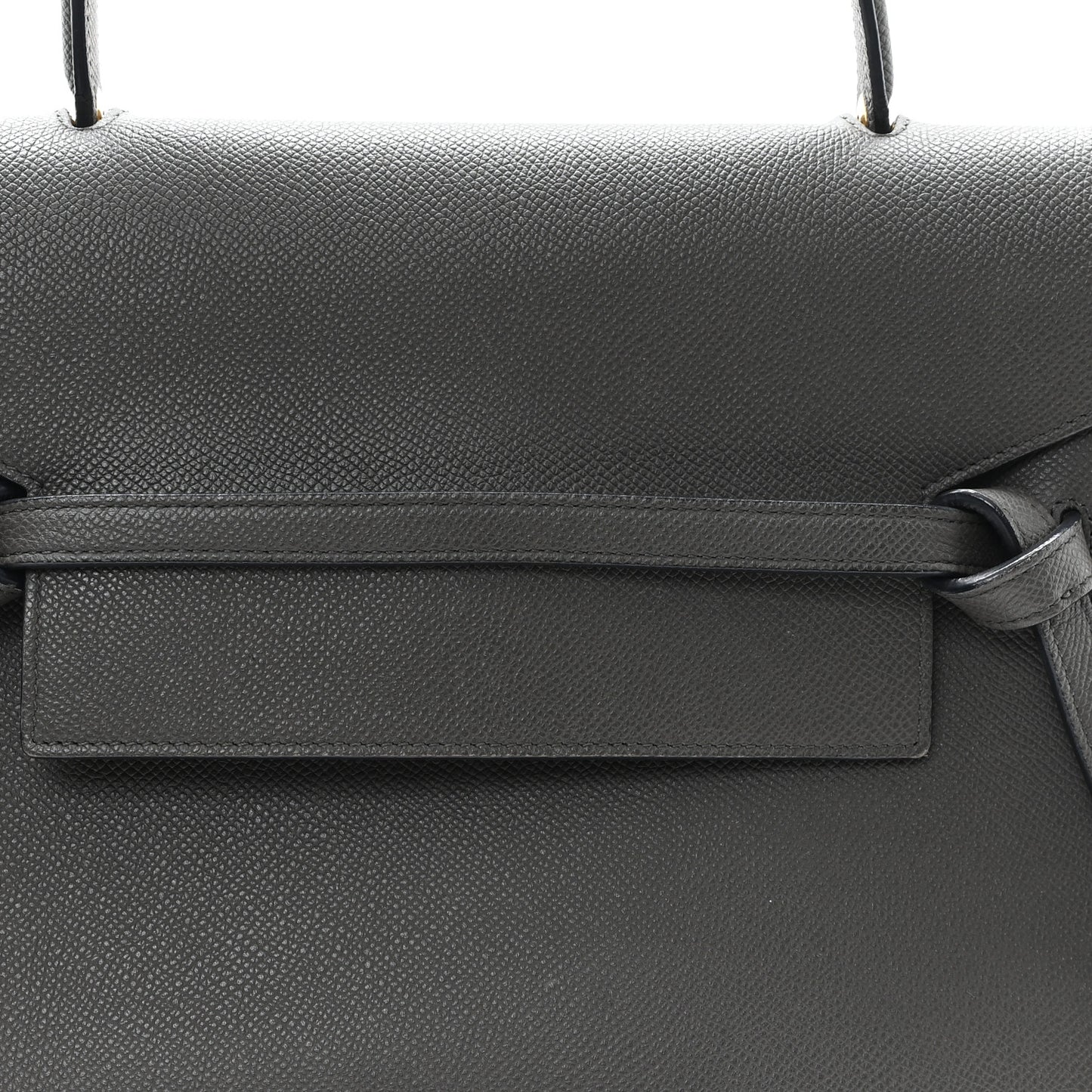 Grained Calfskin Mini Belt Bag Grey