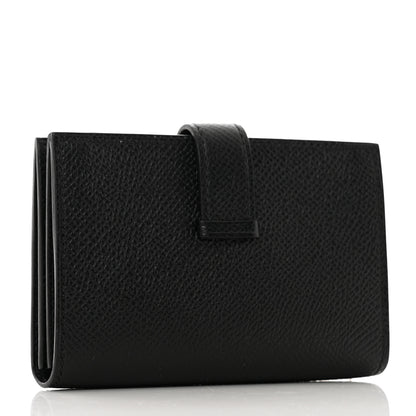 Hermes Epsom Bearn Card Holder Wallet Black 3 of 8