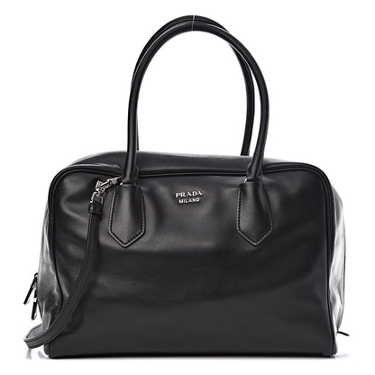 Prada Soft Calf Large Inside Tote Black Mughetto 1 of 9