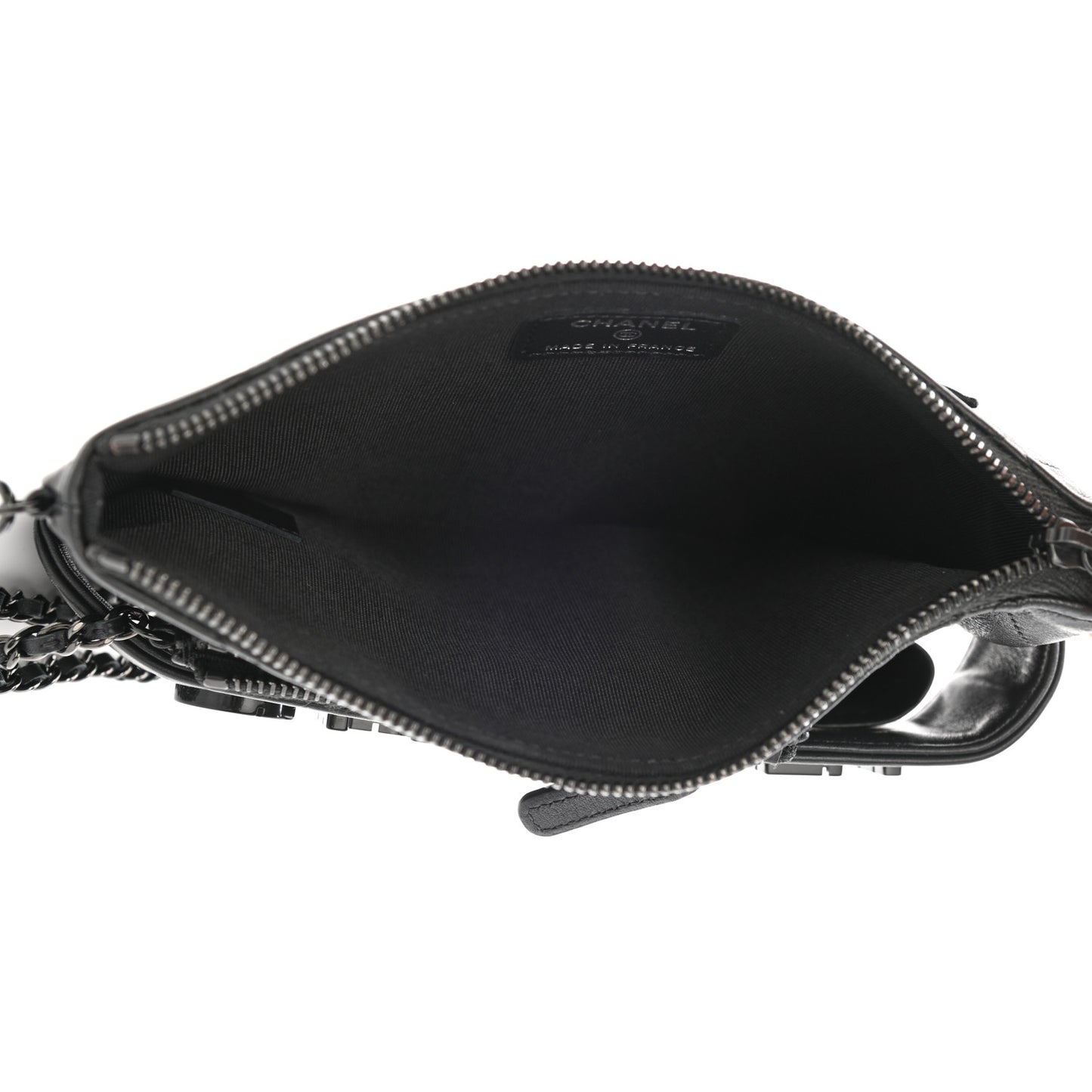 Lambskin Quilted Cosmetic Case With Strap So Black