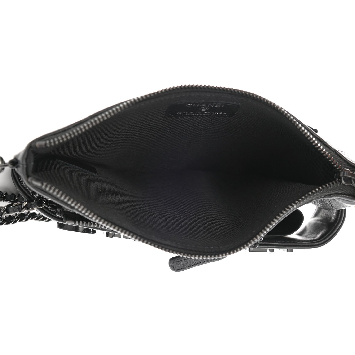 Chanel Lambskin Quilted Cosmetic Case With Strap So Black 5 of 7