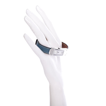 Hermes Stainless Steel Swift 15mm Kelly II Quartz Watch Blue Jean 3 of 9