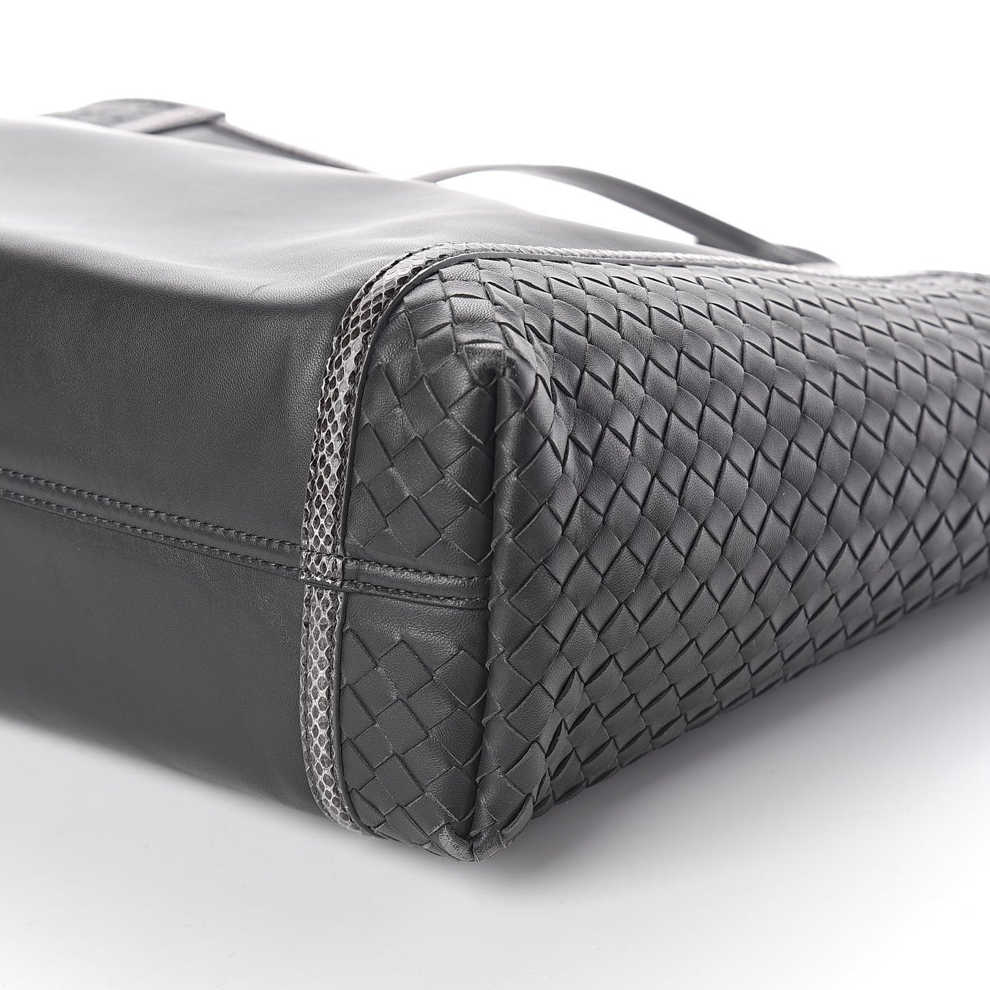 Nappa Ayers Intrecciato Tote Grey
