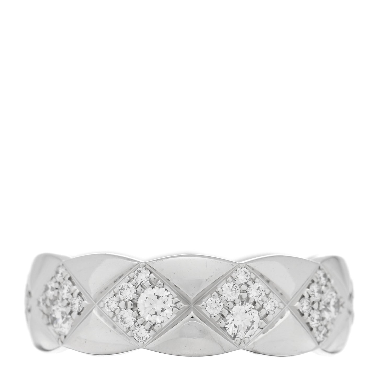 18K White Gold Diamond Small Coco Crush Ring 54 7